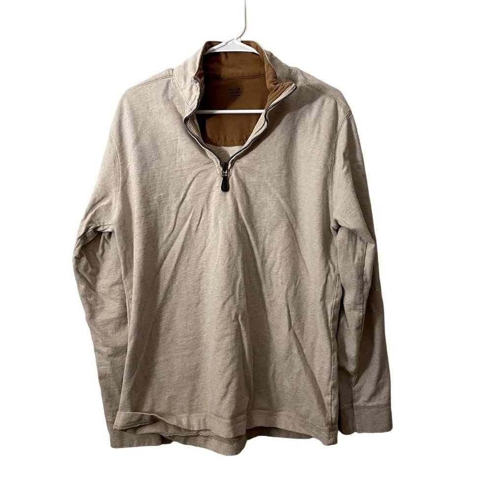 Falls Creek cream half zip jacket sweater warm comfortable cotton top classic